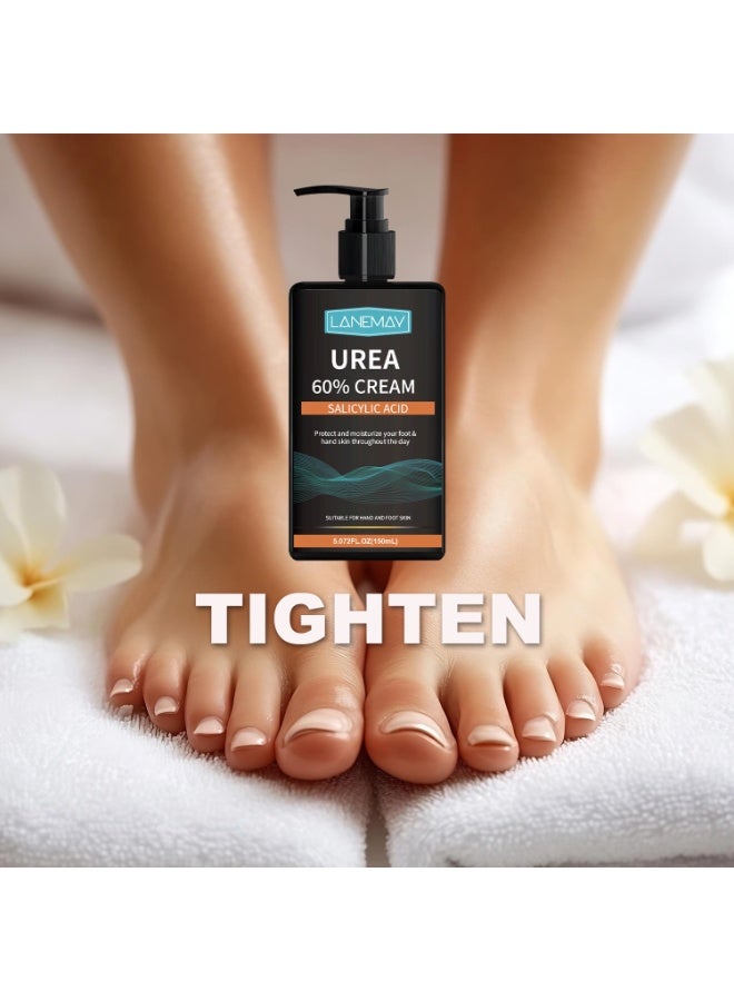 LANEMAY 60% Urea Cream with Salicylic Acid – Intensive Moisturizing for Extremely Dry, Rough, Cracked Skin on Hands & Feet, Non-Greasy, Fast-Absorbing Formula - Image 3